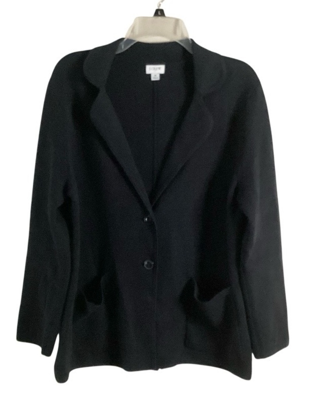 J. Crew Two-Button Relaxed Sweater Blazer Black Medium